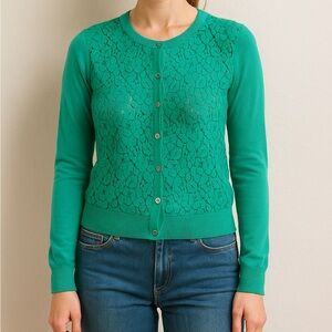 Green Lace Women's Sweater